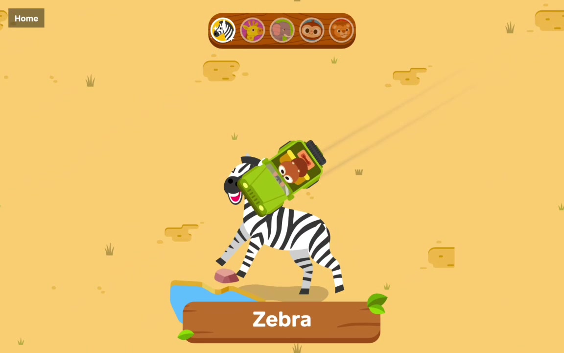 사파리에서 얼룩말 Zebra를 찾은 게임